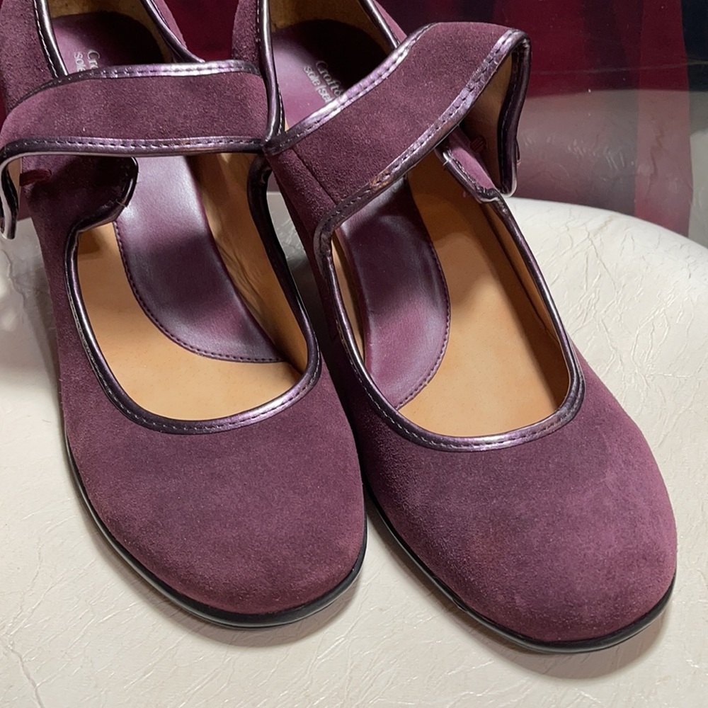 Croft & Barrow Josephine Purple Suede shoes! Sz 9 Medium - Picture 7 of 10